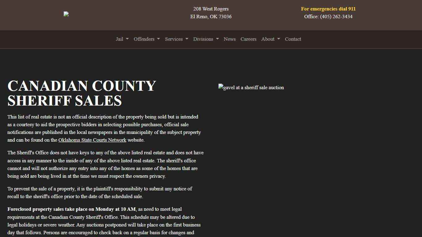 Sheriff Sales Canadian County Sheriff's Office